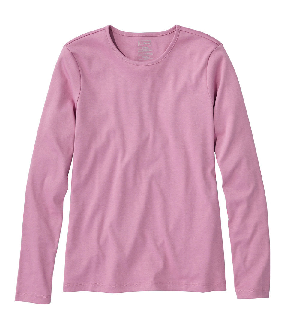 Women's Pima Cotton Tee Long-Sleeve Crewneck