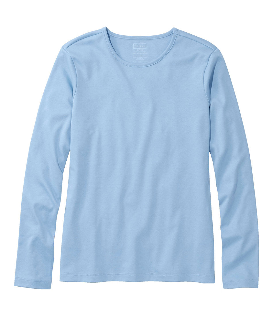 Women's Pima Cotton Tee Long-Sleeve Crewneck