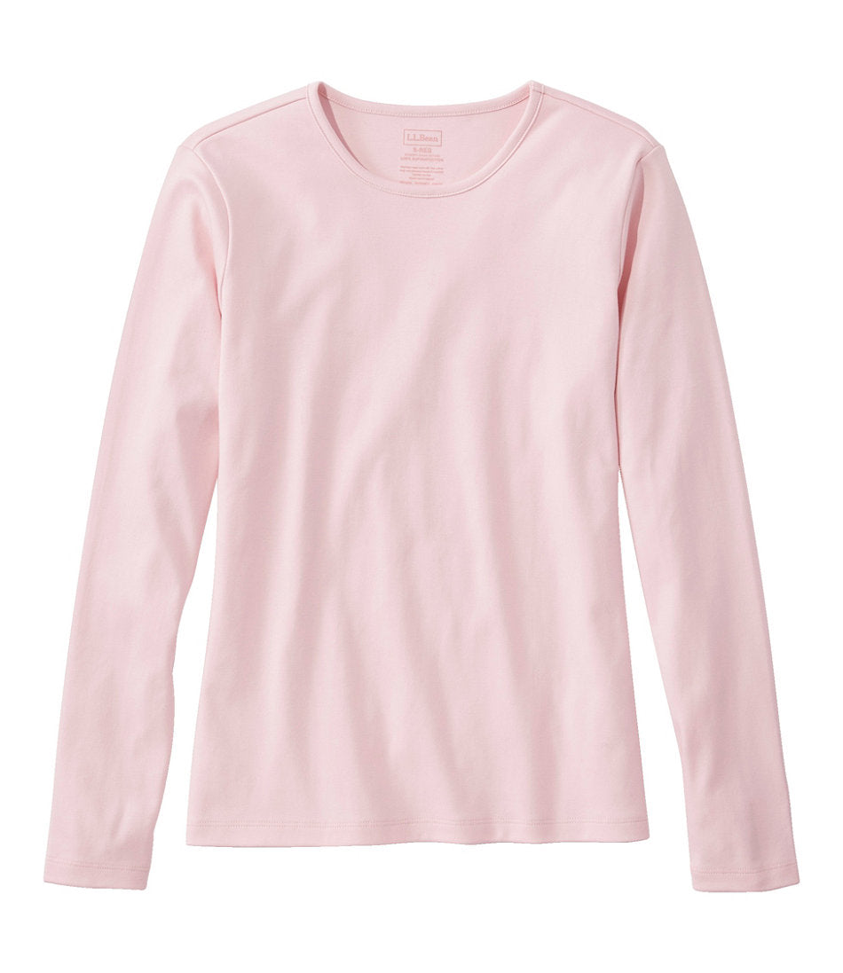 Women's Pima Cotton Tee Long-Sleeve Crewneck
