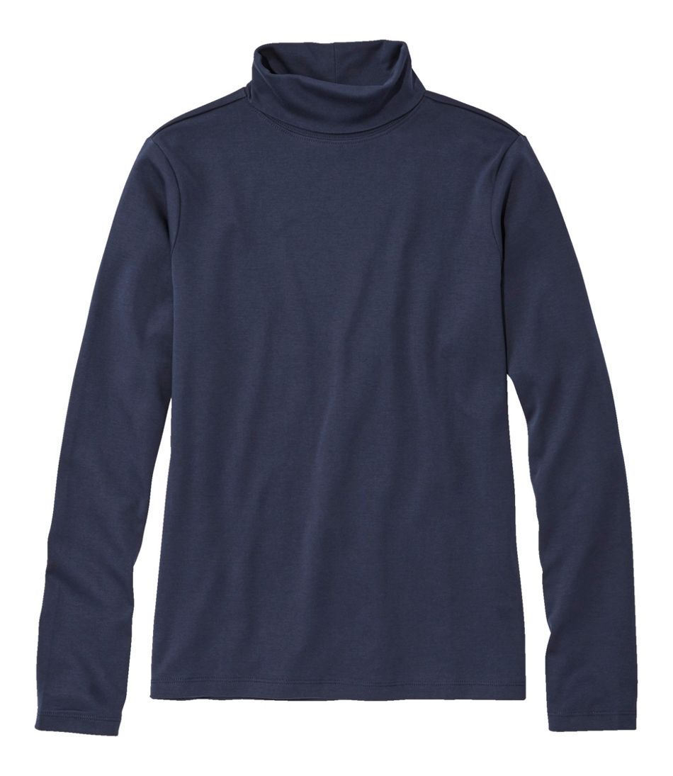 Women's Pima Cotton Turtleneck Long-Sleeve