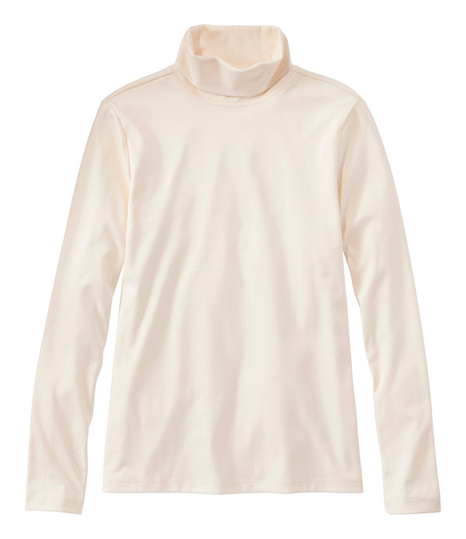 Women's Pima Cotton Turtleneck Long-Sleeve