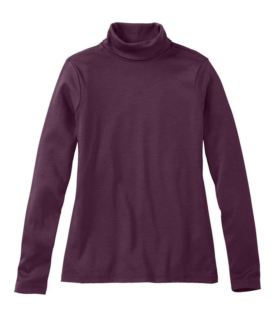 Women's Pima Cotton Turtleneck Long-Sleeve