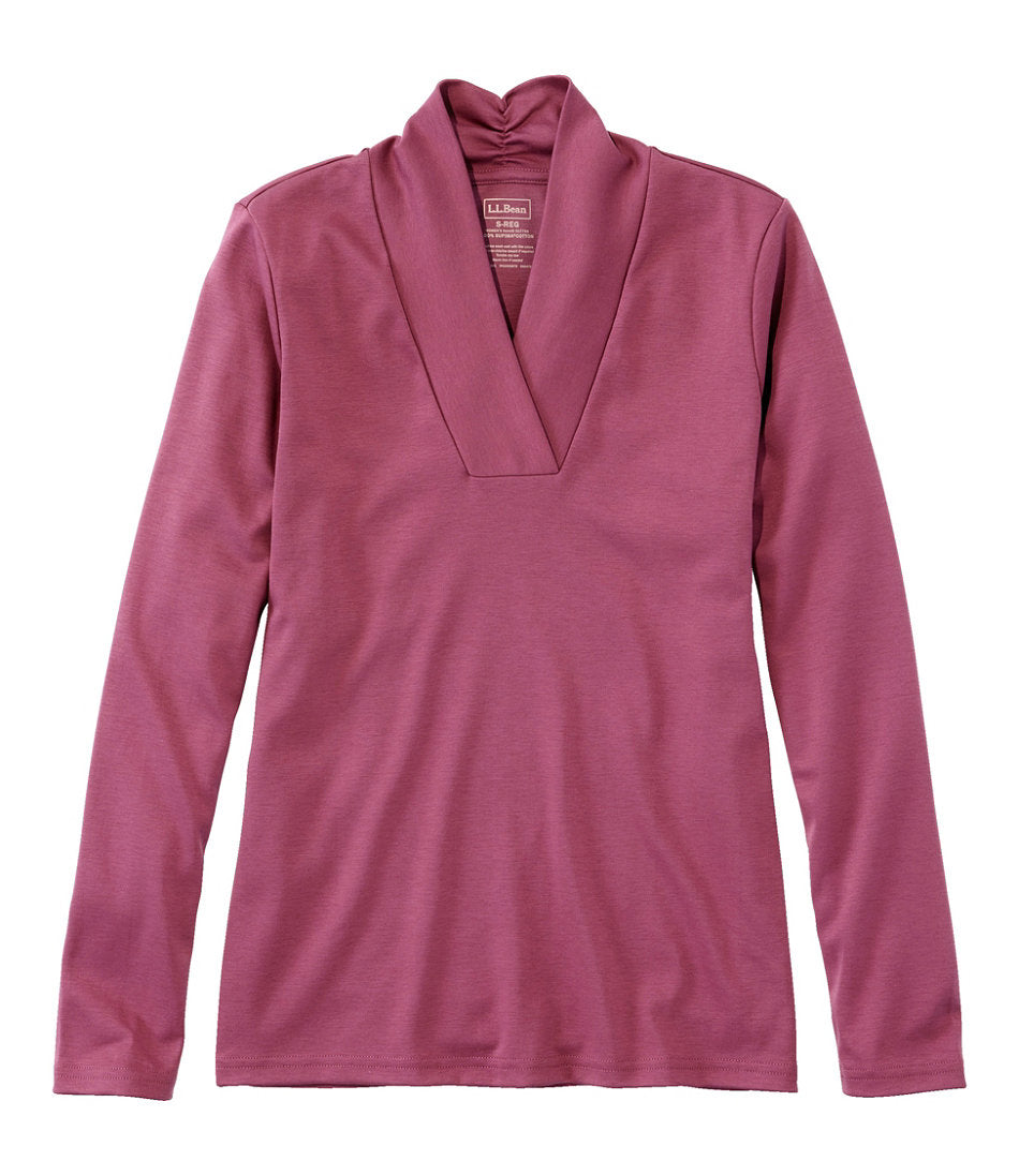 Women's Pima Cotton Tee Shawl Long-Sleeve