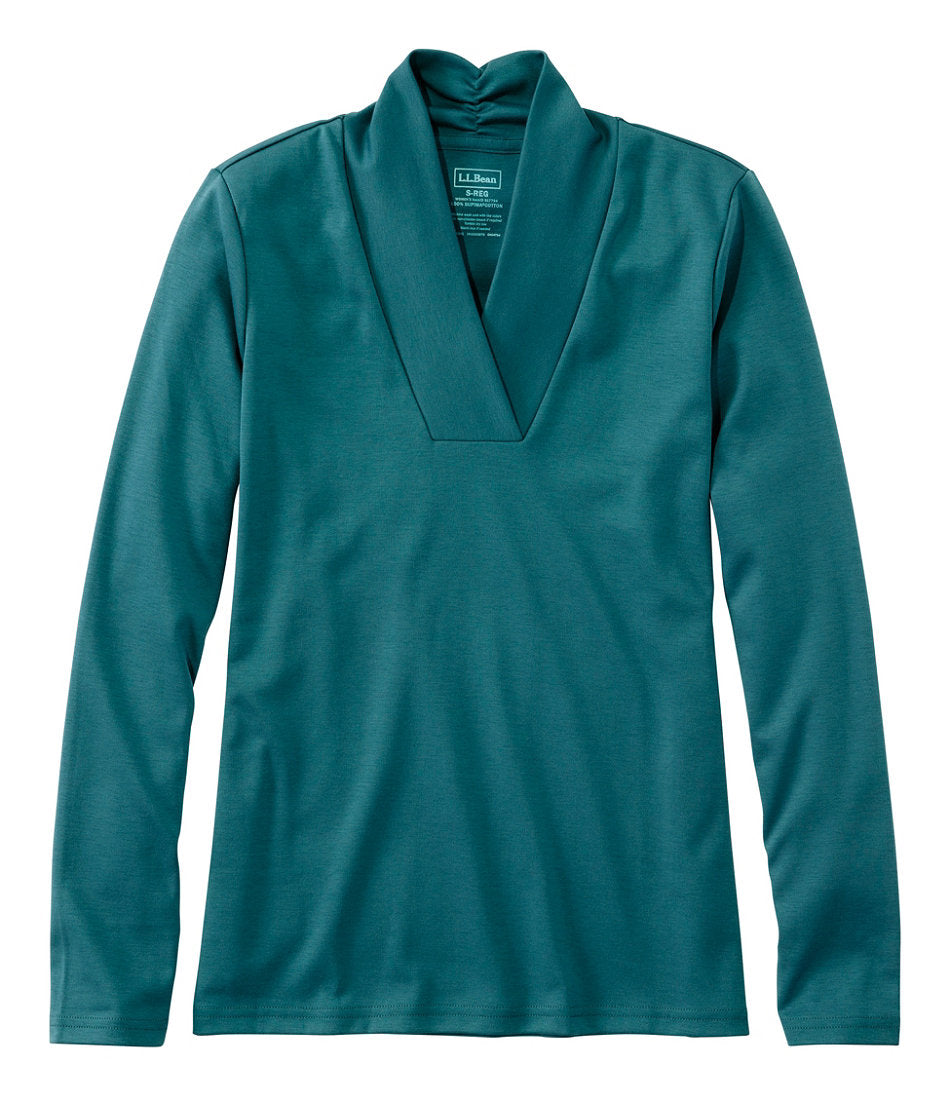 Women's Pima Cotton Tee Shawl Long-Sleeve