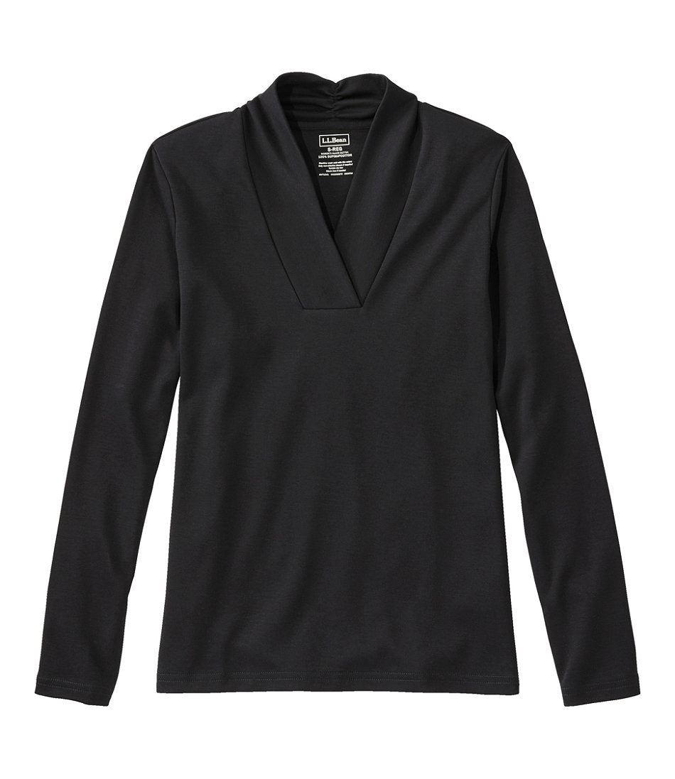 Women's Pima Cotton Tee Shawl Long-Sleeve