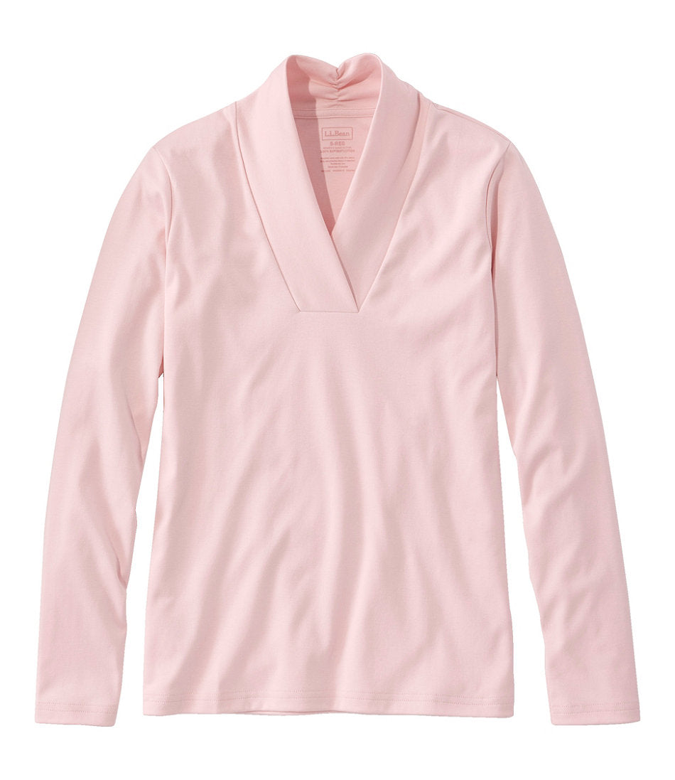 Women's Pima Cotton Tee Shawl Long-Sleeve