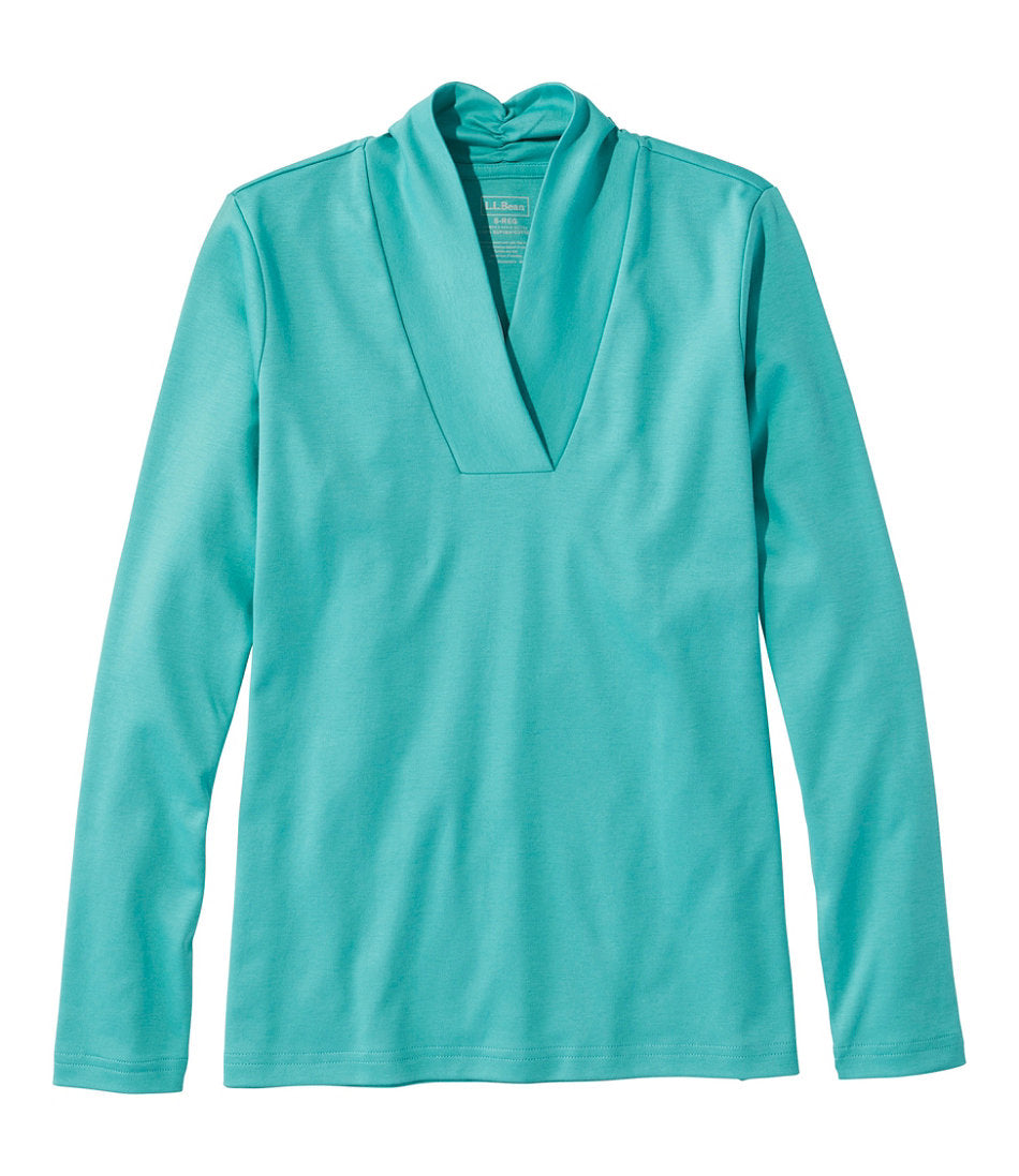 Women's Pima Cotton Tee Shawl Long-Sleeve