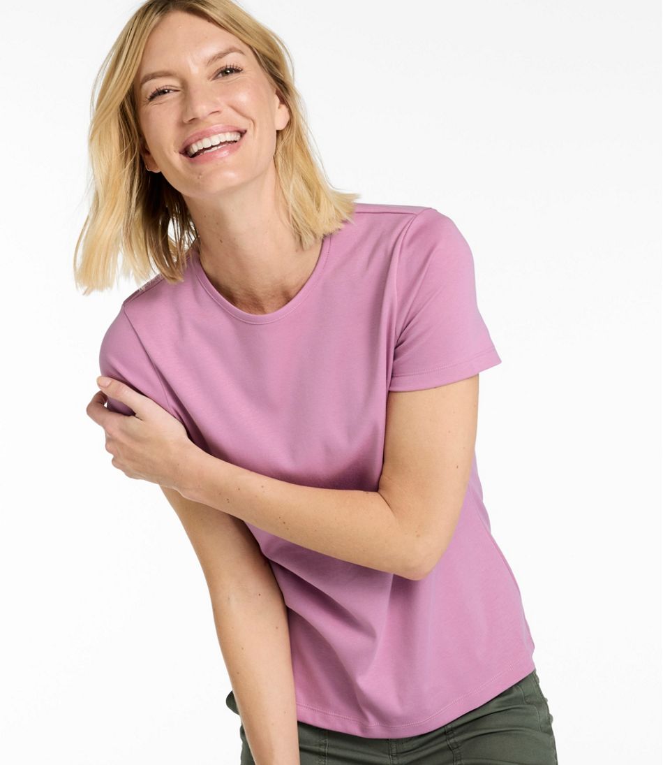 Women's Pima Cotton Tee Short-Sleeve Crewneck