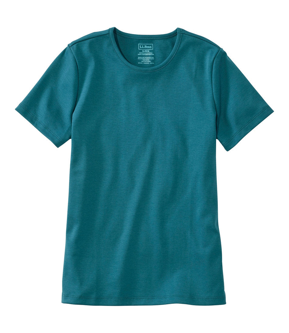 Women's Pima Cotton Tee Short-Sleeve Crewneck