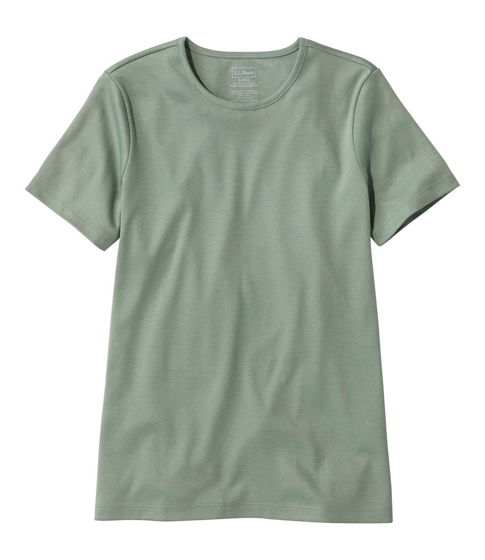 Women's Pima Cotton Tee Short-Sleeve Crewneck