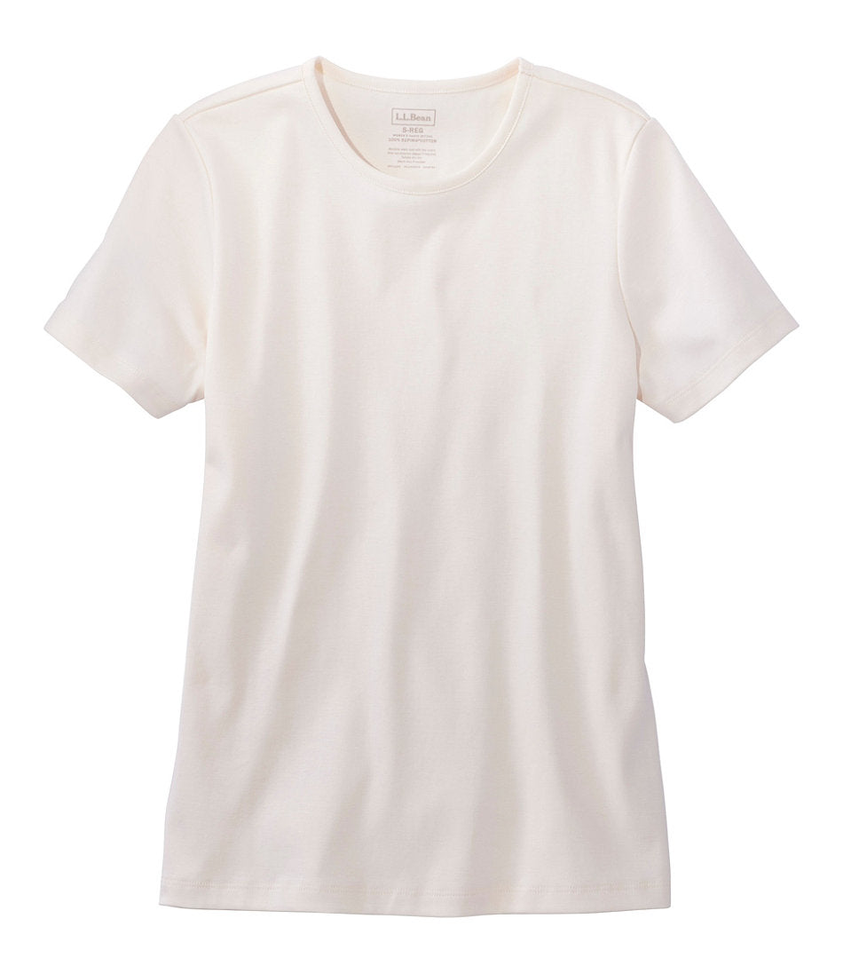 Women's Pima Cotton Tee Short-Sleeve Crewneck