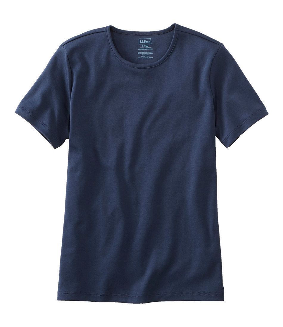 Women's Pima Cotton Tee Short-Sleeve Crewneck