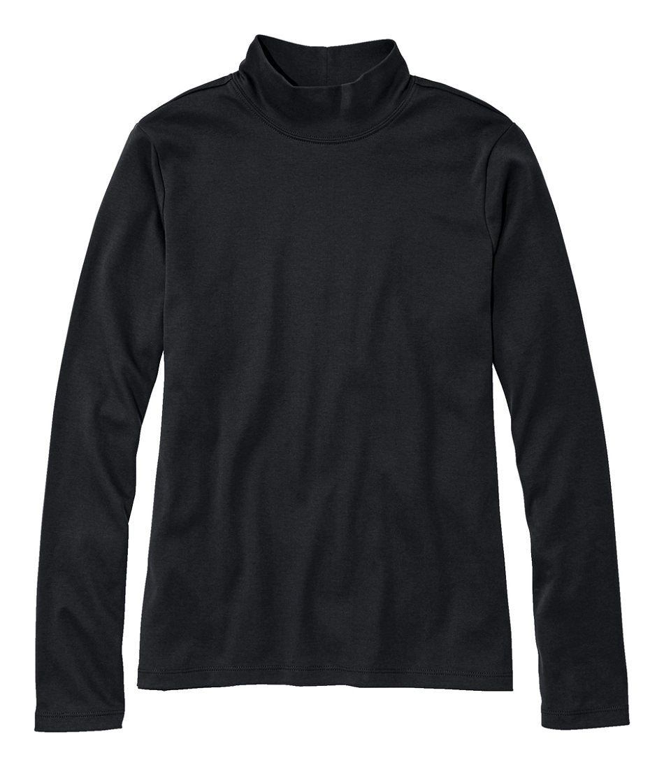 Women's Pima Cotton Tee Long-Sleeve Mockneck