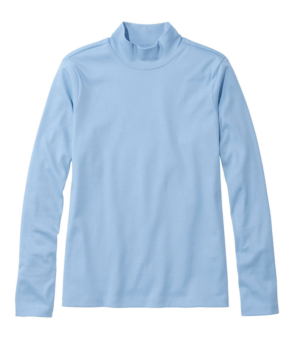 Women's Pima Cotton Tee Long-Sleeve Mockneck
