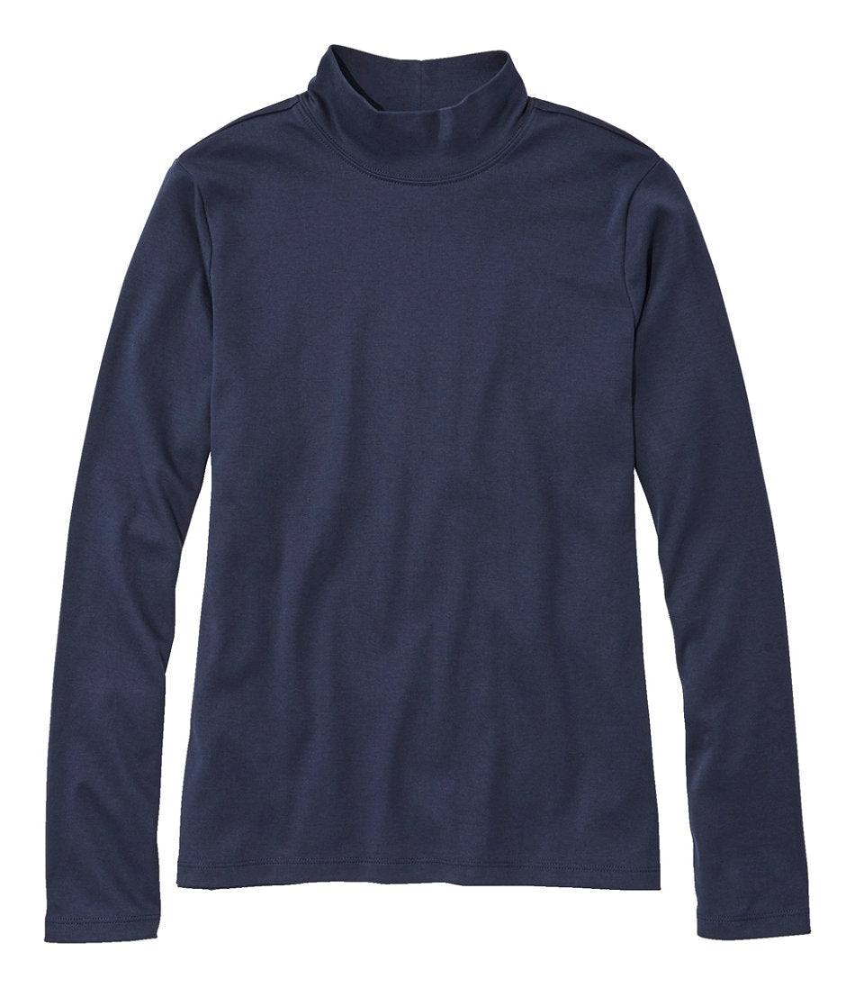 Women's Pima Cotton Tee Long-Sleeve Mockneck