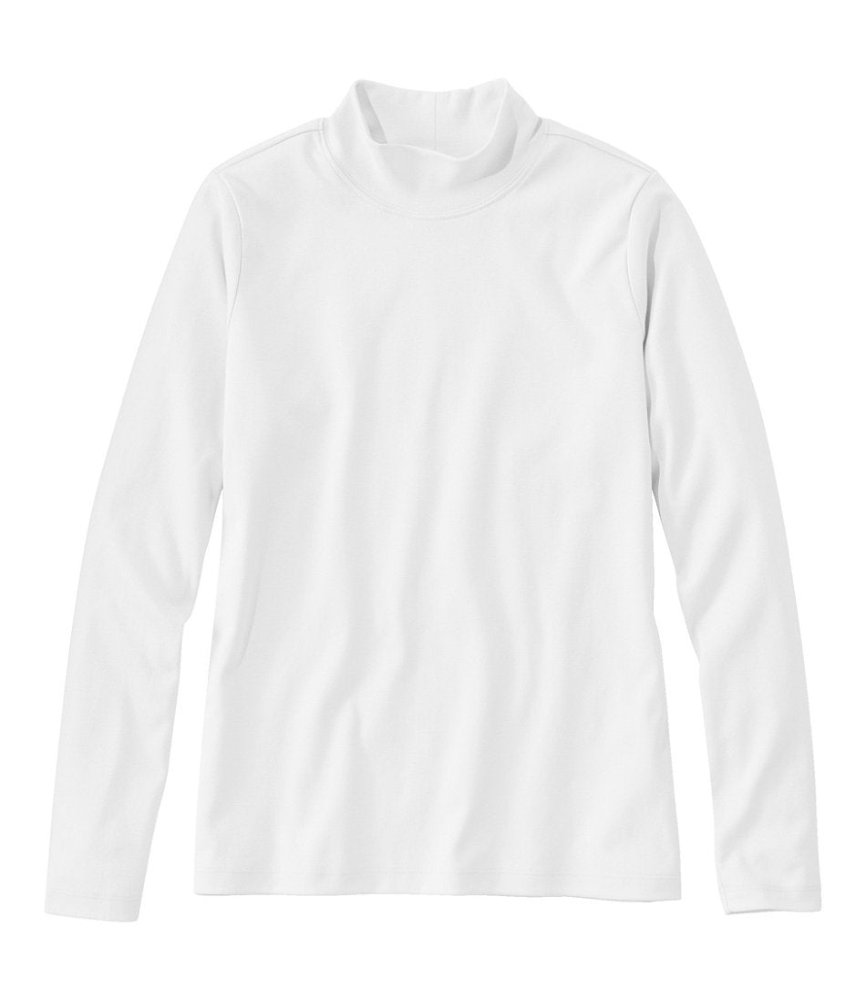 Women's Pima Cotton Tee Long-Sleeve Mockneck