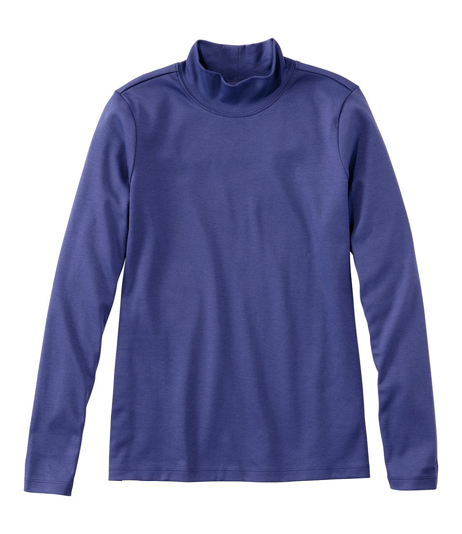 Women's Pima Cotton Tee Long-Sleeve Mockneck