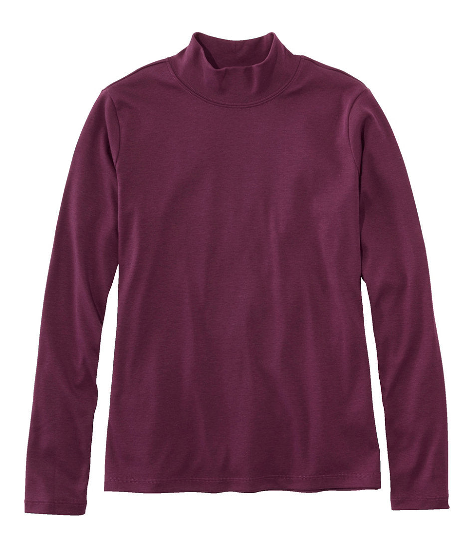 Women's Pima Cotton Tee Long-Sleeve Mockneck