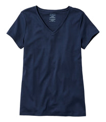 Women's Pima Cotton Shaped V-Neck Short-Sleeve