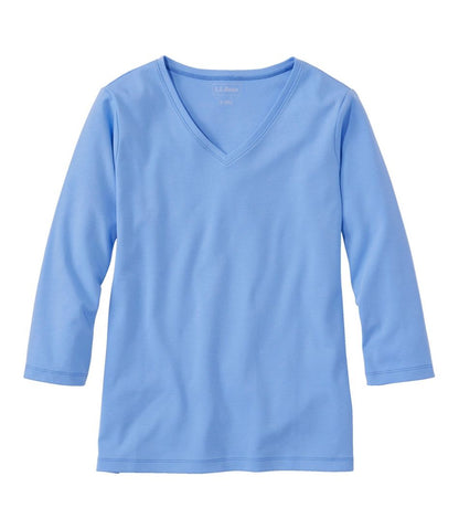 Women's L.L.Bean V-Neck, Three-Quarter-Sleeve