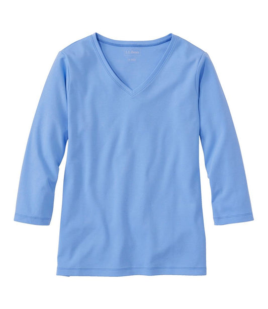 Women's L.L.Bean V-Neck, Three-Quarter-Sleeve