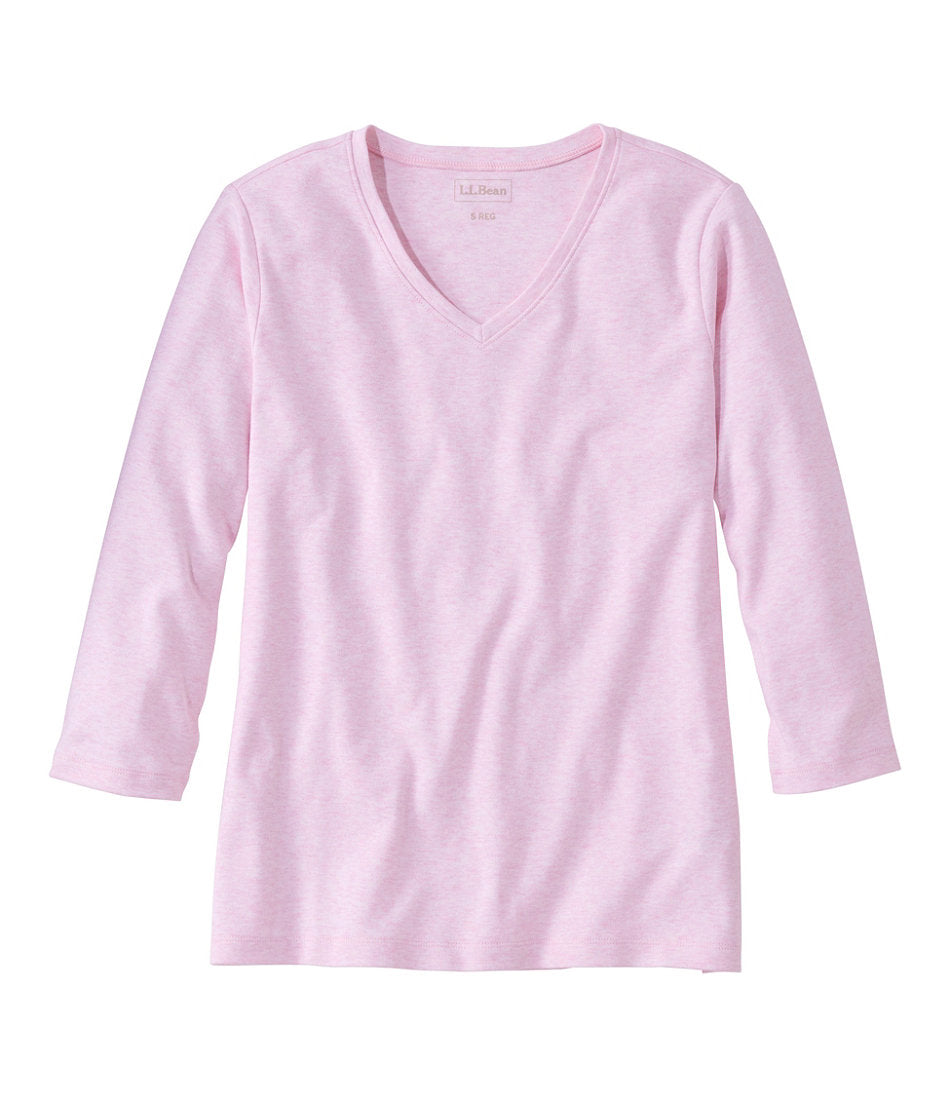 Three-Quarter-Sleeve Women's L.L.Bean V-Neck