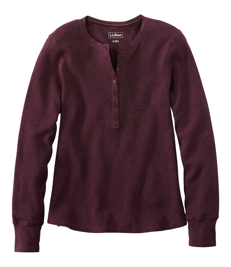 Women's Waffle-Knit Henley