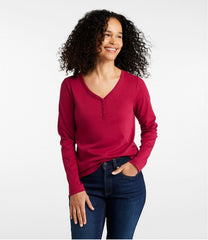 Women's L.L.Bean V-Neck Henley Long-Sleeve