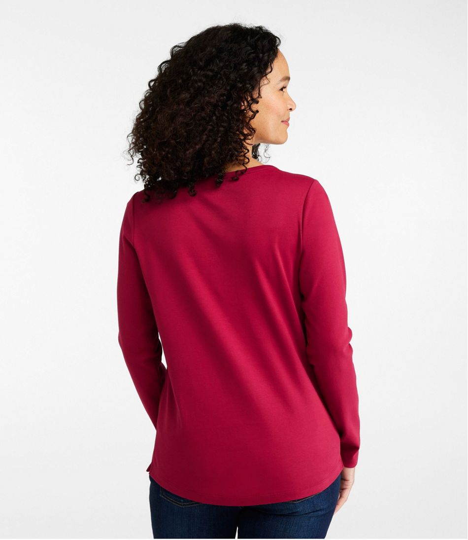 Women's L.L.Bean V-Neck Henley Long-Sleeve