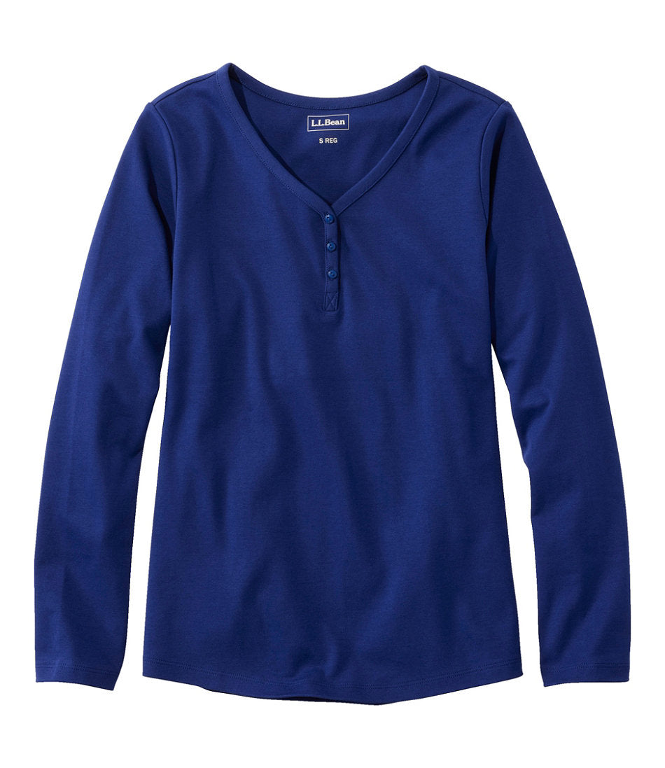 Women's L.L.Bean V-Neck Henley Long-Sleeve