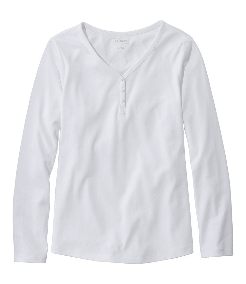 Women's L.L.Bean V-Neck Henley Long-Sleeve