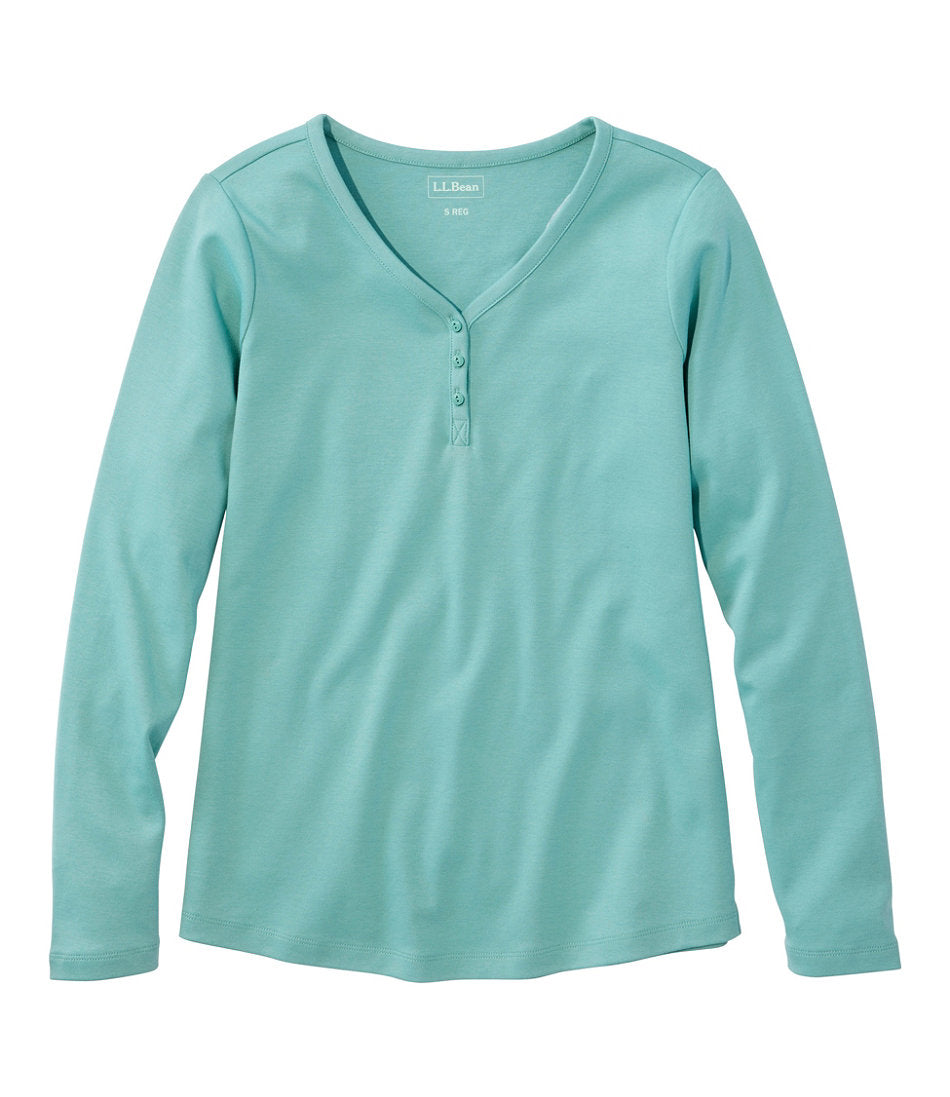 Women's L.L.Bean V-Neck Henley Long-Sleeve