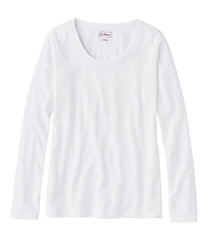 Scoopneck Long-Sleeve Women's Soft Stretch Supima-Blend Tee