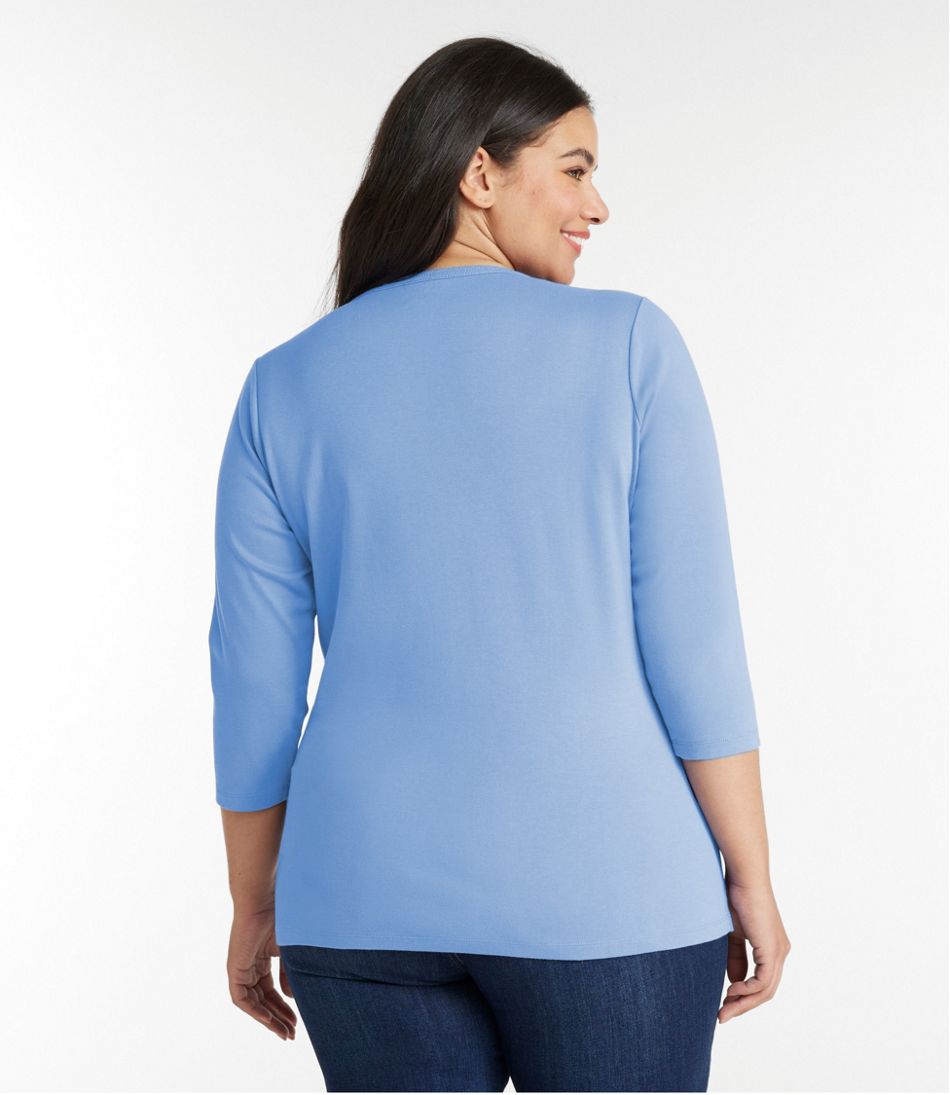 Women's L.L.Bean Tee Three-Quarter-Sleeve Splitneck Tunic