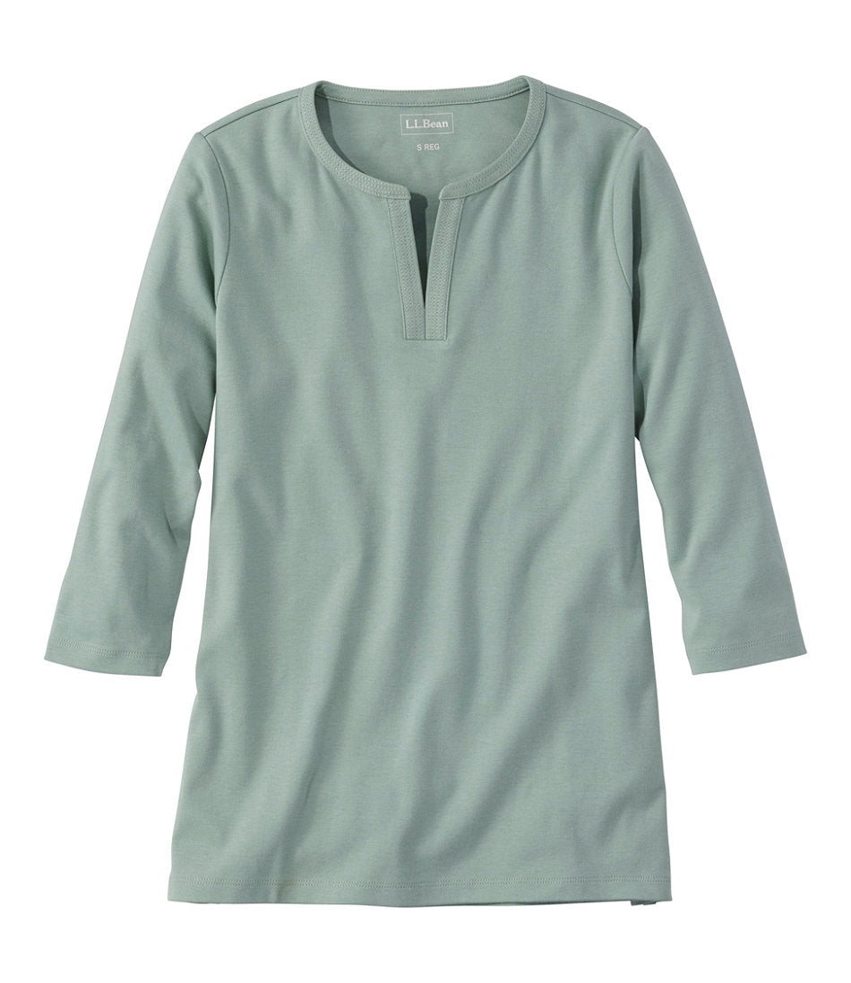 Women's L.L.Bean Tee Three-Quarter-Sleeve Splitneck Tunic