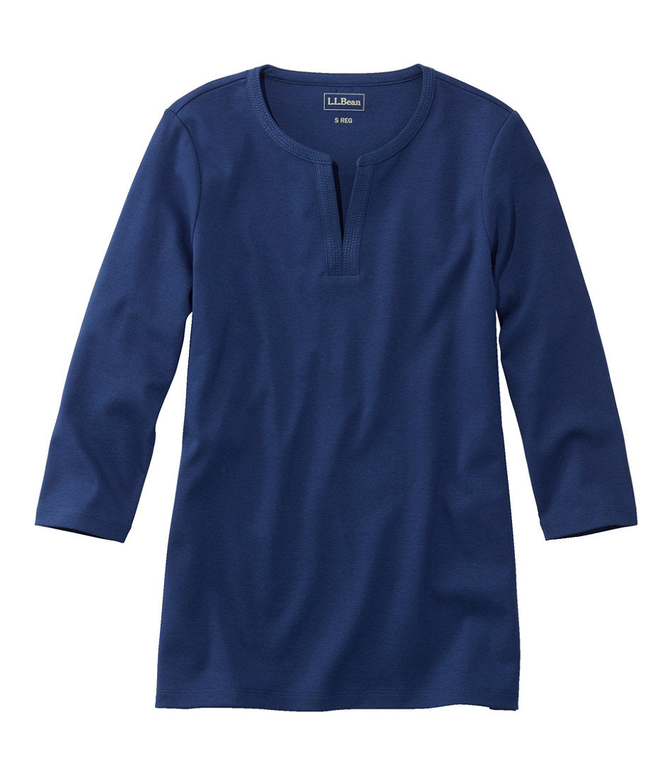 Women's L.L.Bean Tee Three-Quarter-Sleeve Splitneck Tunic