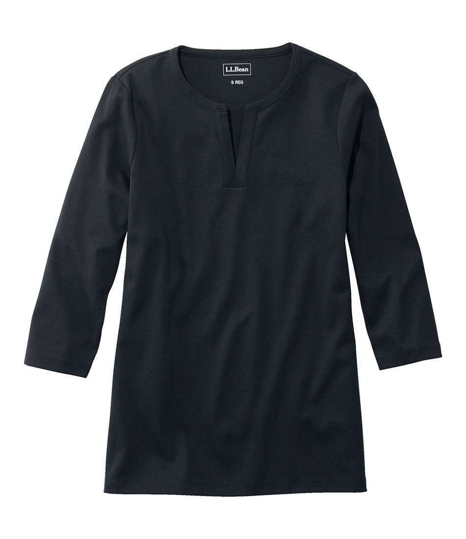 Women's L.L.Bean Tee Three-Quarter-Sleeve Splitneck Tunic