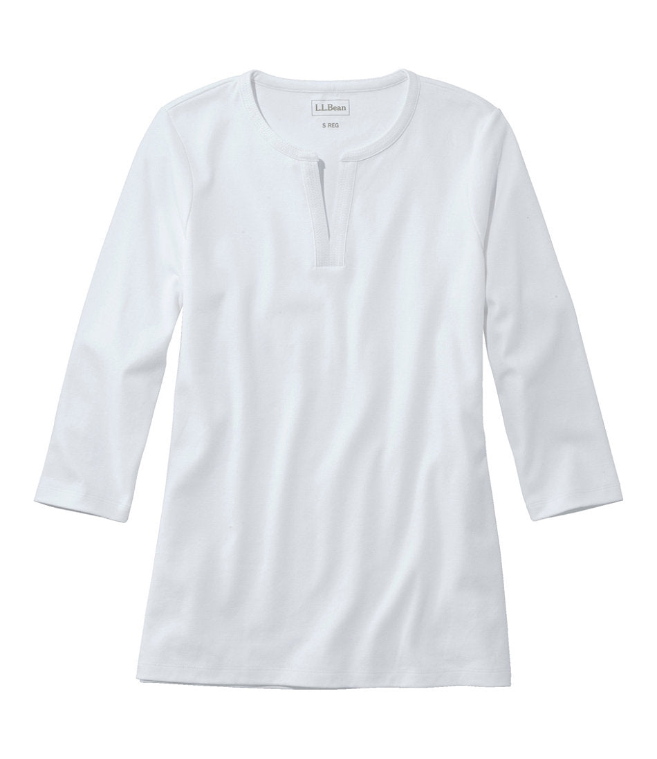 Women's L.L.Bean Tee Three-Quarter-Sleeve Splitneck Tunic