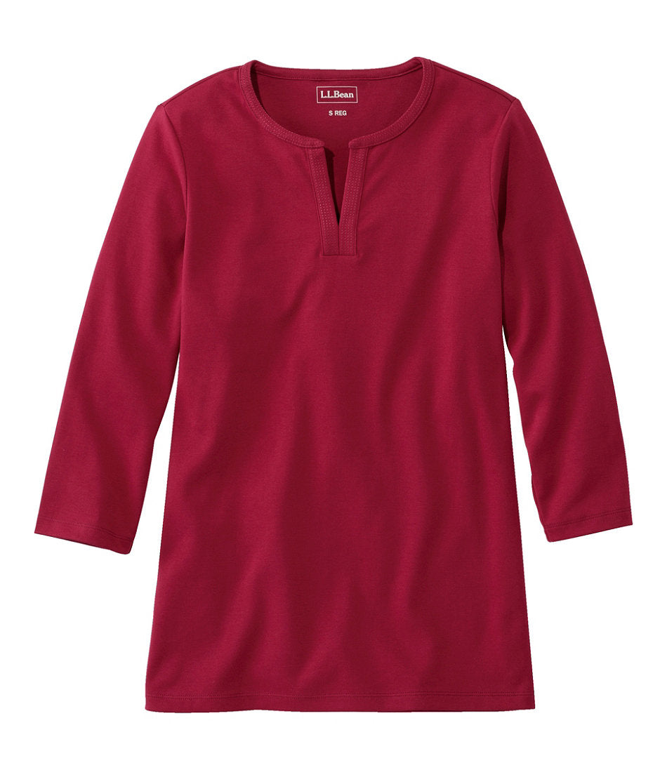 Women's L.L.Bean Tee Three-Quarter-Sleeve Splitneck Tunic