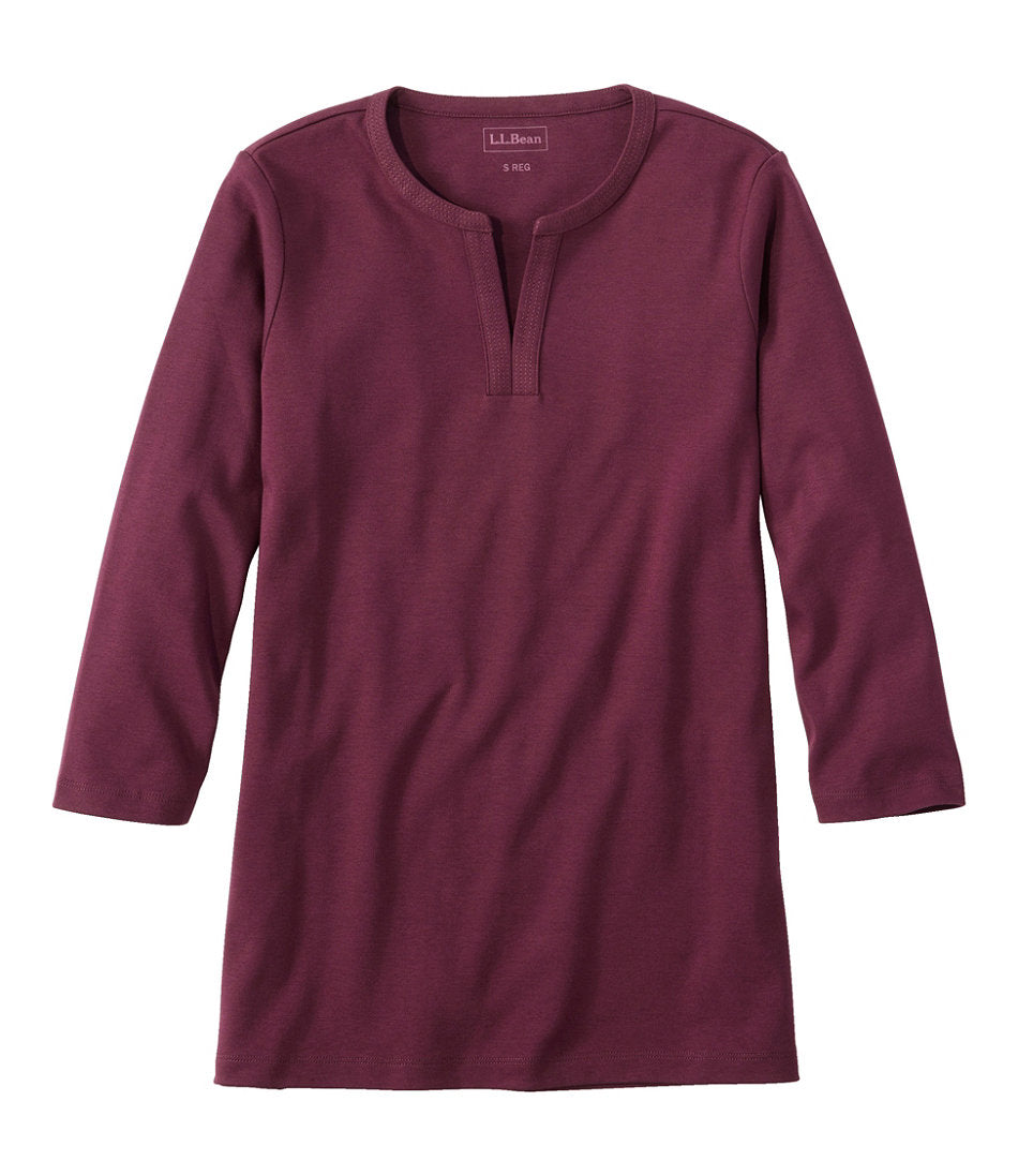 Women's L.L.Bean Tee Three-Quarter-Sleeve Splitneck Tunic