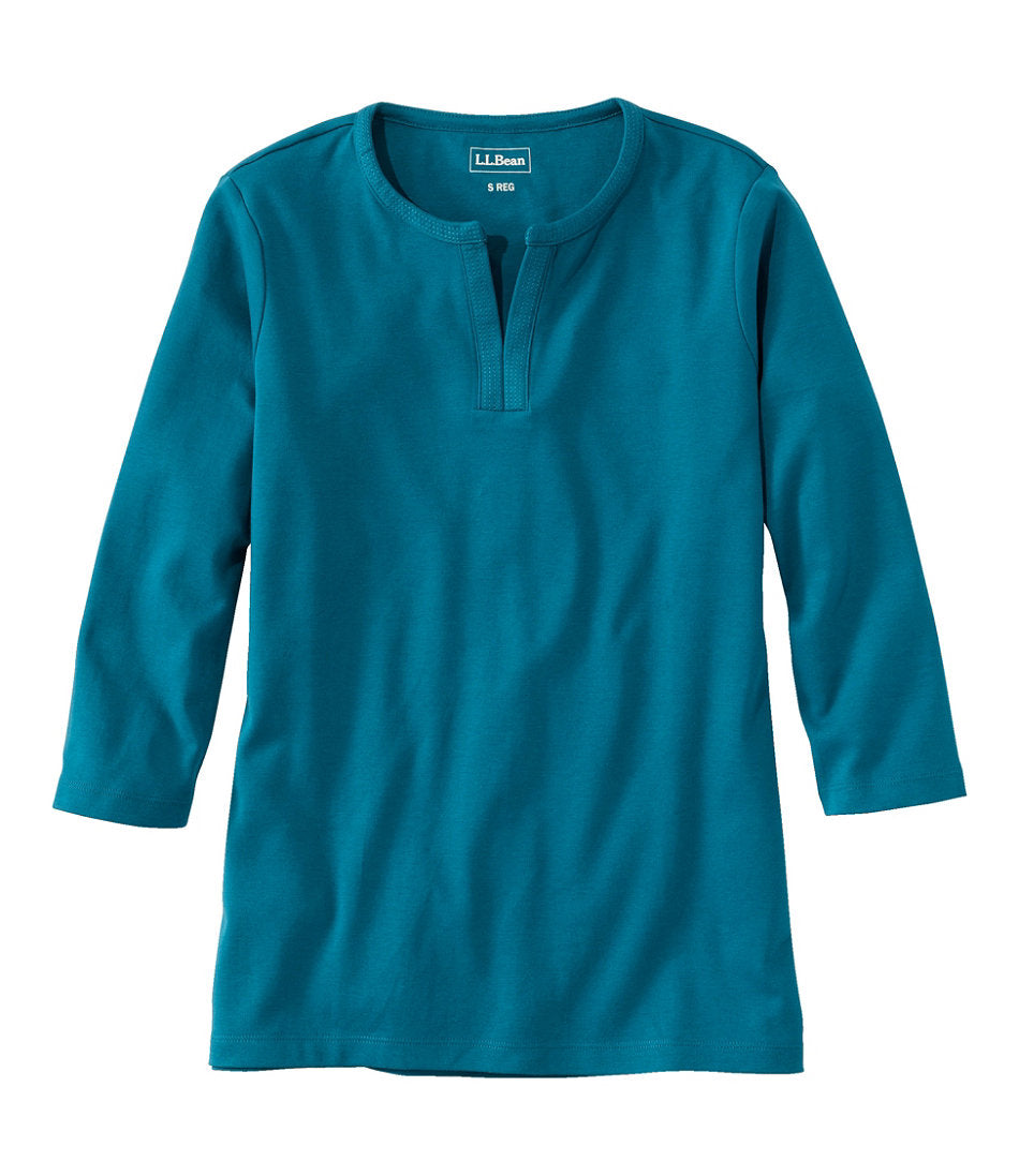 Women's L.L.Bean Tee Three-Quarter-Sleeve Splitneck Tunic