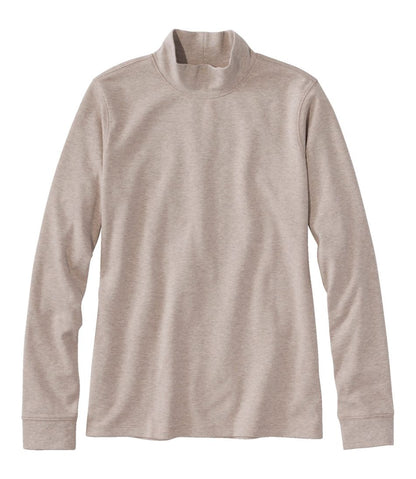 Women's L.L.Bean Interlock Mock-Turtleneck, Long-Sleeve