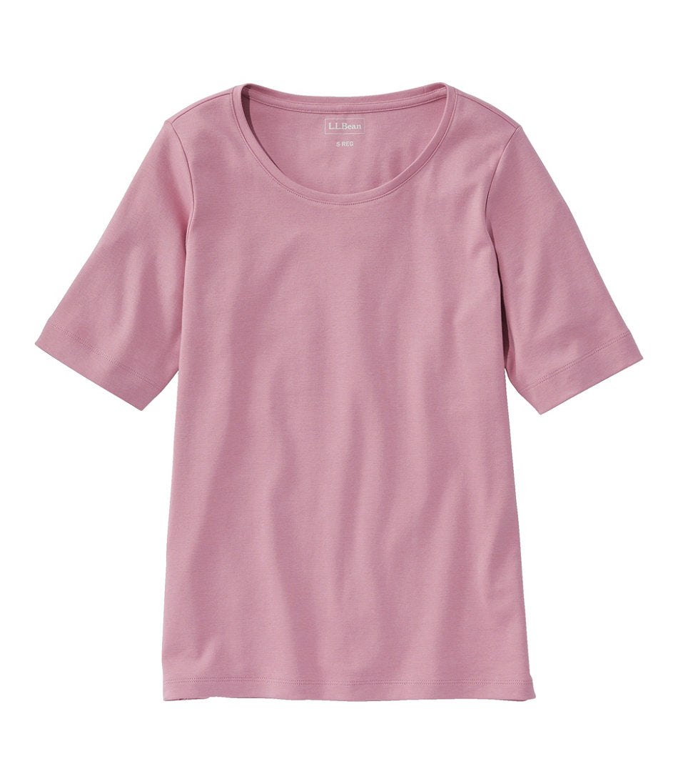 Women's L.L.Bean Jewelneck Tee Elbow-Sleeve