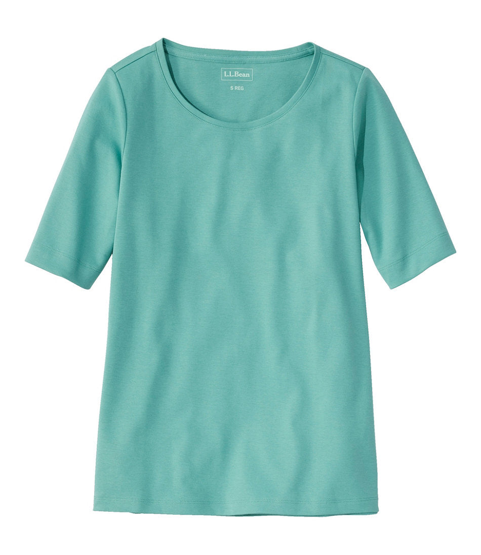 Women's L.L.Bean Jewelneck Tee Elbow-Sleeve
