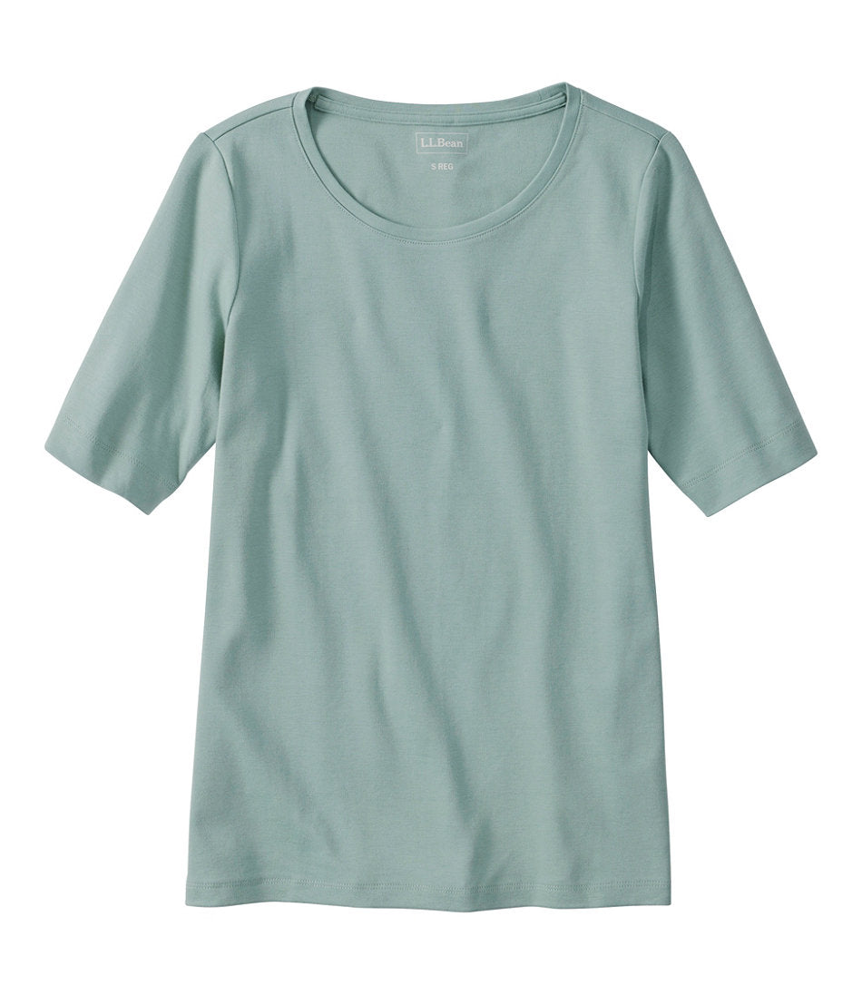Women's L.L.Bean Jewelneck Tee Elbow-Sleeve