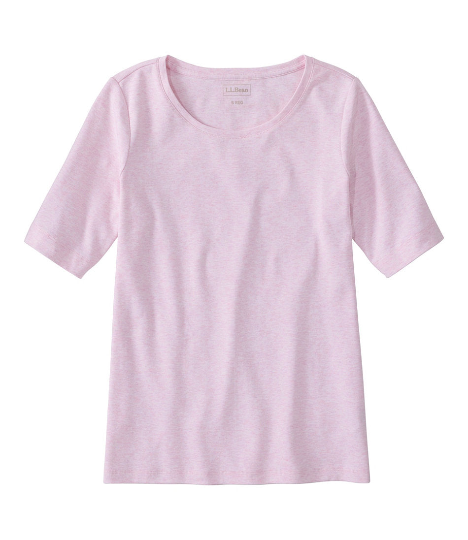 Women's L.L.Bean Jewelneck Tee Elbow-Sleeve