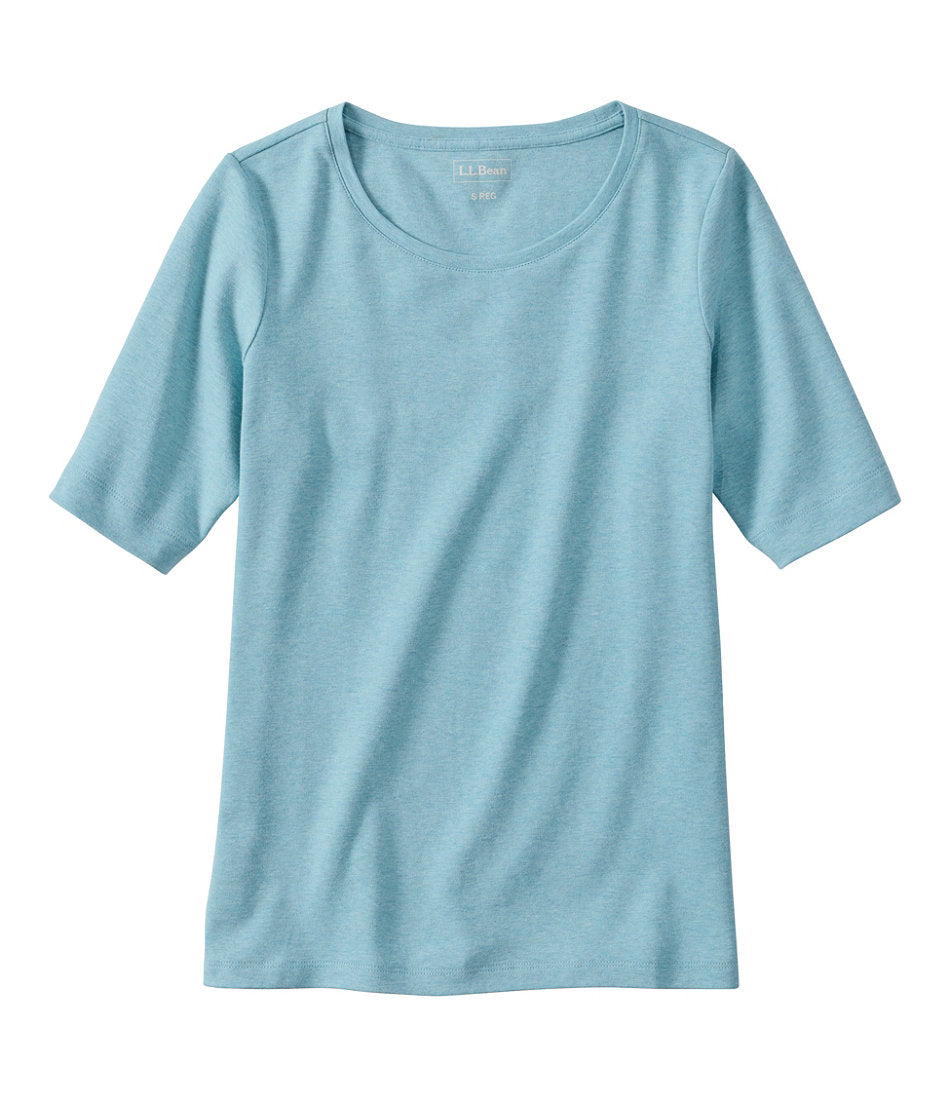 Women's L.L.Bean Jewelneck Tee Elbow-Sleeve