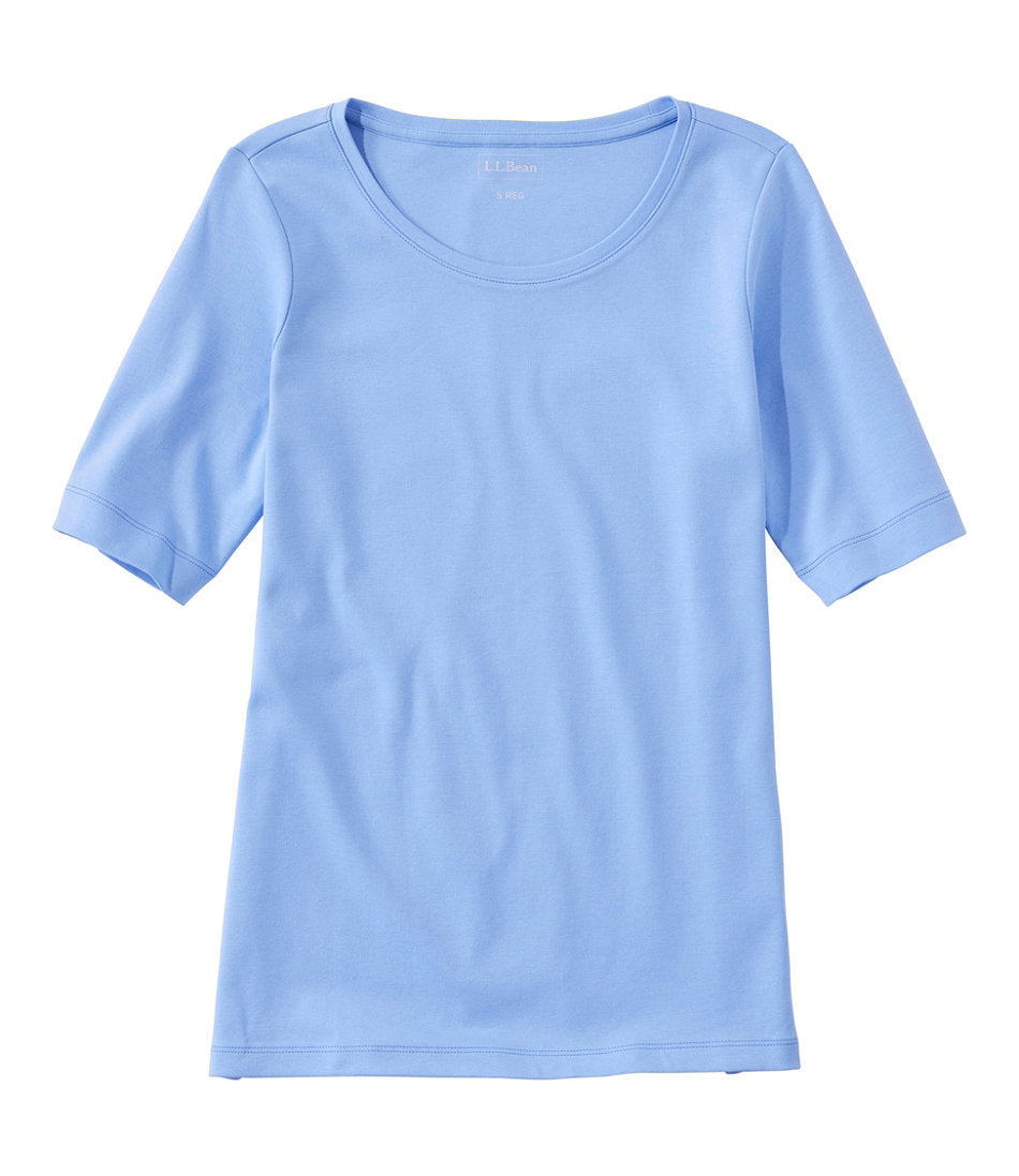 Women's L.L.Bean Jewelneck Tee Elbow-Sleeve