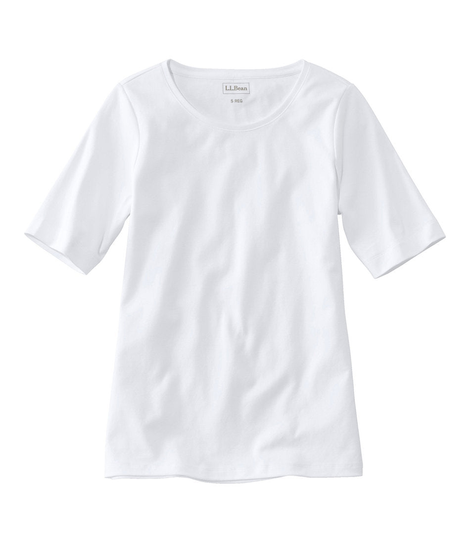 Women's L.L.Bean Jewelneck Tee Elbow-Sleeve