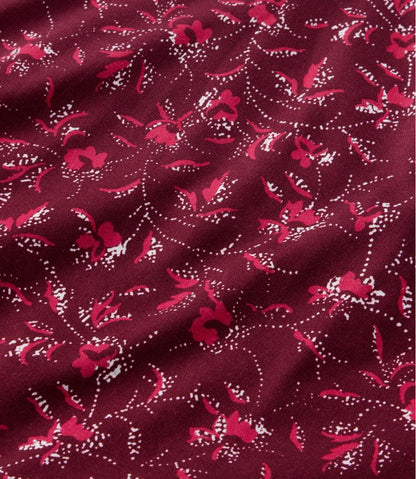 Women's Pima Cotton Tee, Shawl Long-Sleeve Print